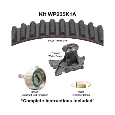 Dayco 93-97 Geo-Toyota 1.8L Water Pump Kit, Wp235K1A WP235K1A